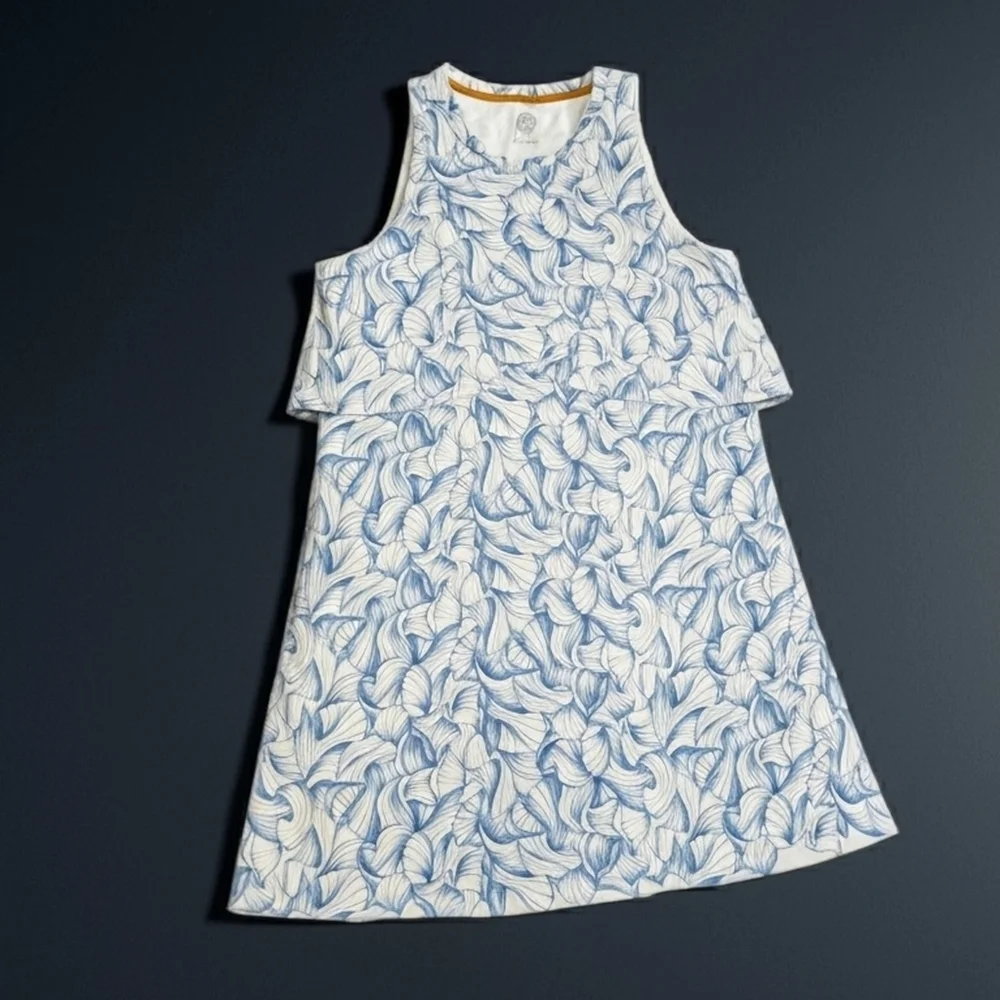 Tory Burch Kaley White Ellora Dress Blue White S Small